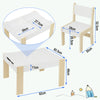 Kids Table and 2 Chairs Set Childrens Activity Storage Table Playroom Furniture