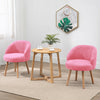 Set of 2 Pink Accent Chairs Armchairs Padded Seat Bedroom Living Room Office BN