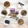 Adjustable Standing Desk Converter Sit to Stand Desk Raiser with Keyboard Tray