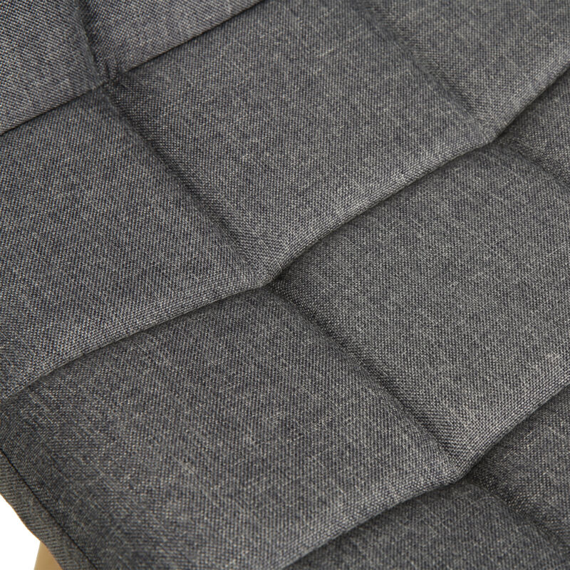 2x Breakfast Bar Stools w/ Linen Padded Backrest High Counter Chairs Kitchen Pub