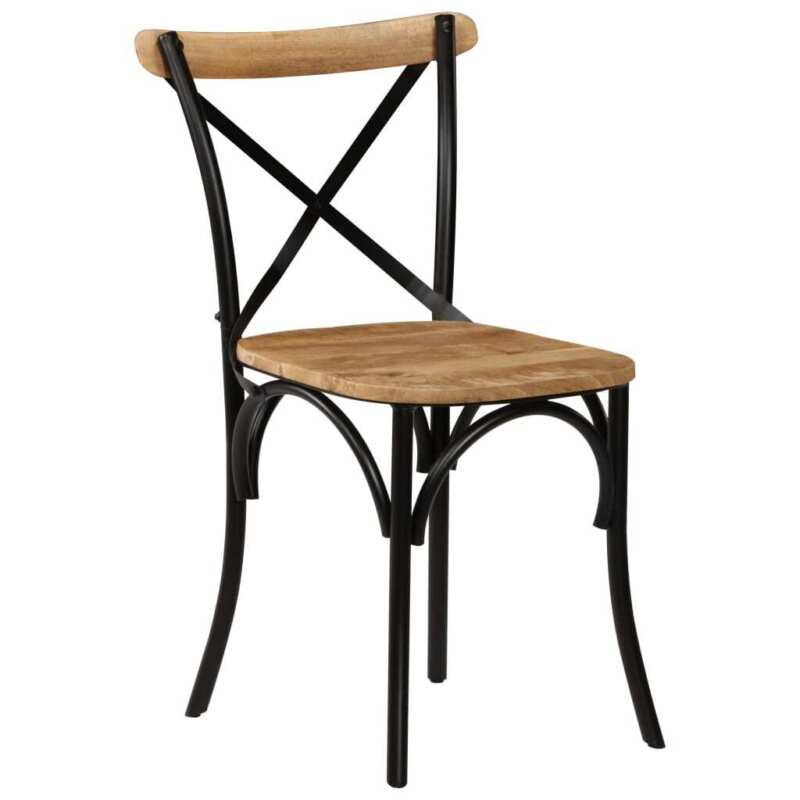 Chairs 4 pcs Black Solid Wood P3C5