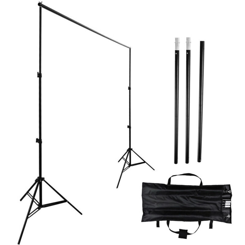 2x2m Photo Backdrop Stand Adjustable Photo Background Support Stand +3 Clamps