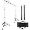 2x2m Photo Backdrop Stand Adjustable Photo Background Support Stand +3 Clamps