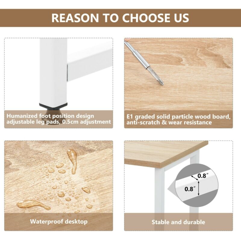 Computer Desk Home Office Study PC Writing Table Workstation Shelf Furniture UK