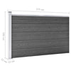 Fence Panel Set WPC 353x105 Black O9W6