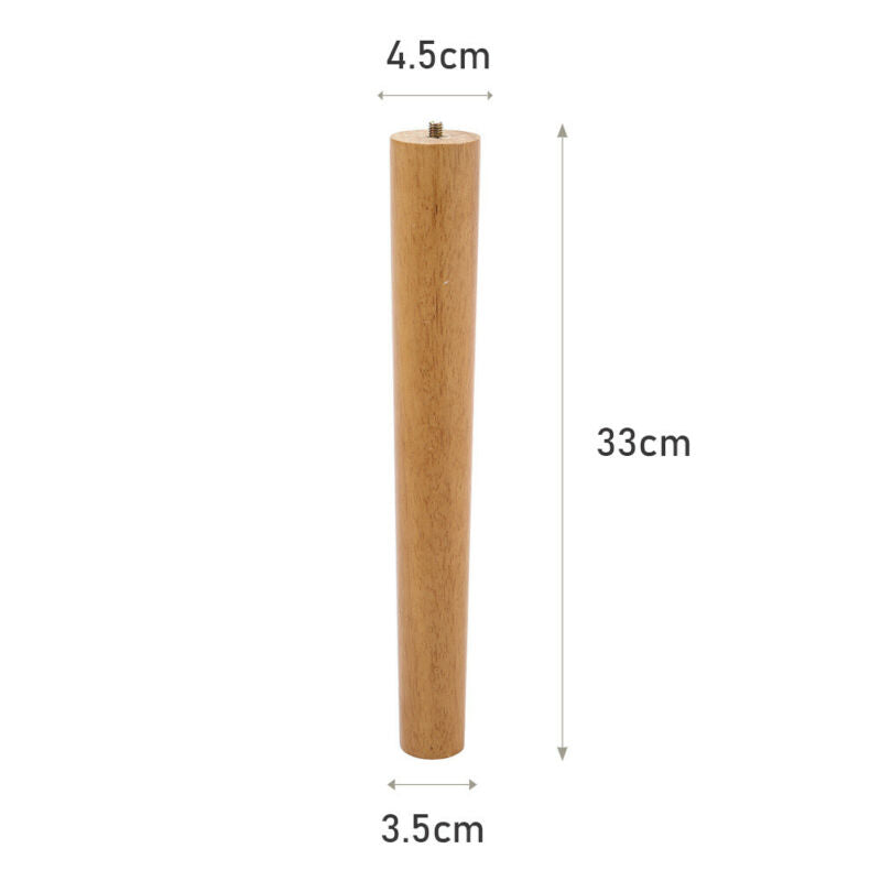 4x Wooden Furniture Legs Tapered Beech/Oak Feet For Table/Chair/So
