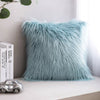 18" Plush Throw Pillow Case Fluffy Plush Sofa Cushion Cover Home Sofa Decor