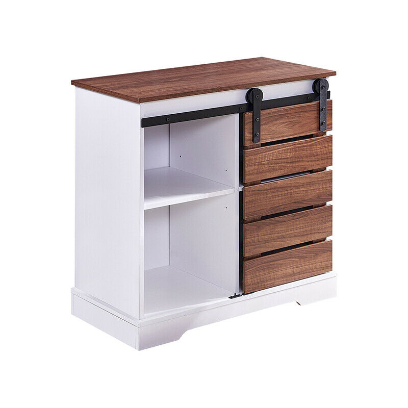 Sideboard Cupboard Display Storage Unit Cabinet with Shelf Half Door Hallway BN