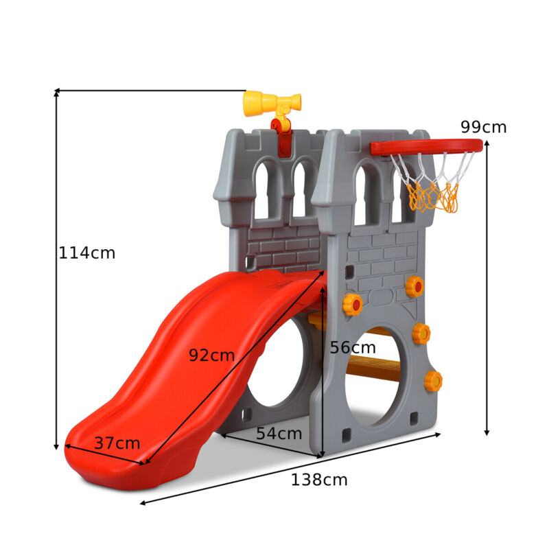 swing set step castle slide
