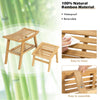 Bamboo Shower Bench Foot Stool Set Bathroom Organizer Seat Stool Shower Bench