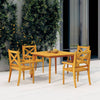 5 Piece Garden Dining Set Solid Wood Acacia W4C7