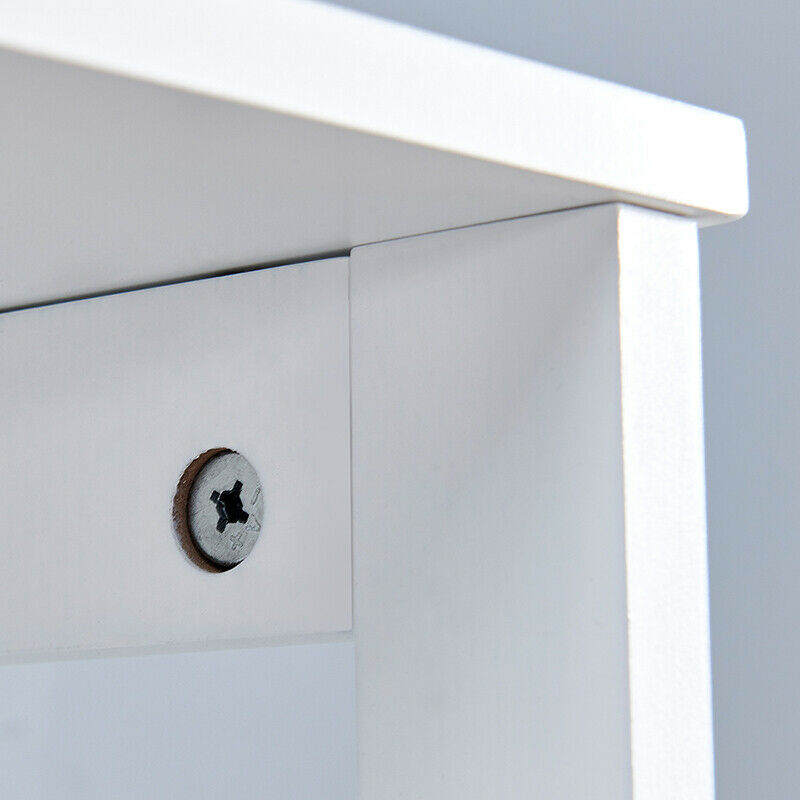 Floor Storage Cabinet Storage Units w/ Door Cupboard & Open Shelves Hallway Home