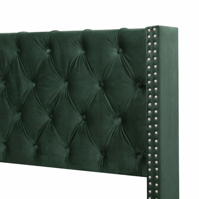 Upholstered Bed Velvet Ottoman Storage Lift Bed Frame Double King Size Bed Frame