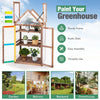 3-Tier Garden Cold Frame Portable Wooden Mini Greenhouse W/ Removable Shelves