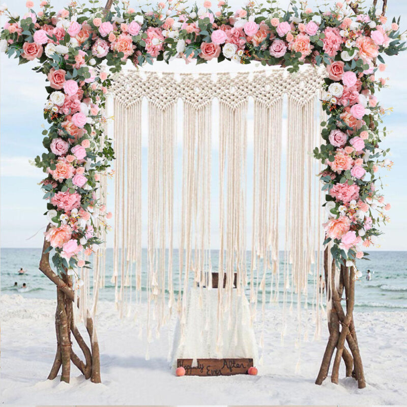 Bushy Artificial Flower Row Wedding Arch Top Table Backdrop Arrangement Decor