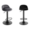 2x Bar Stools 360° Swivel Gas Lift Cafe Pub Stools w/ Backrest Height Adjustable
