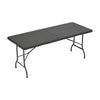 180cm Table 2 Benches Set PE Rattan Folding Garden Beer Picnic Tables Gathering