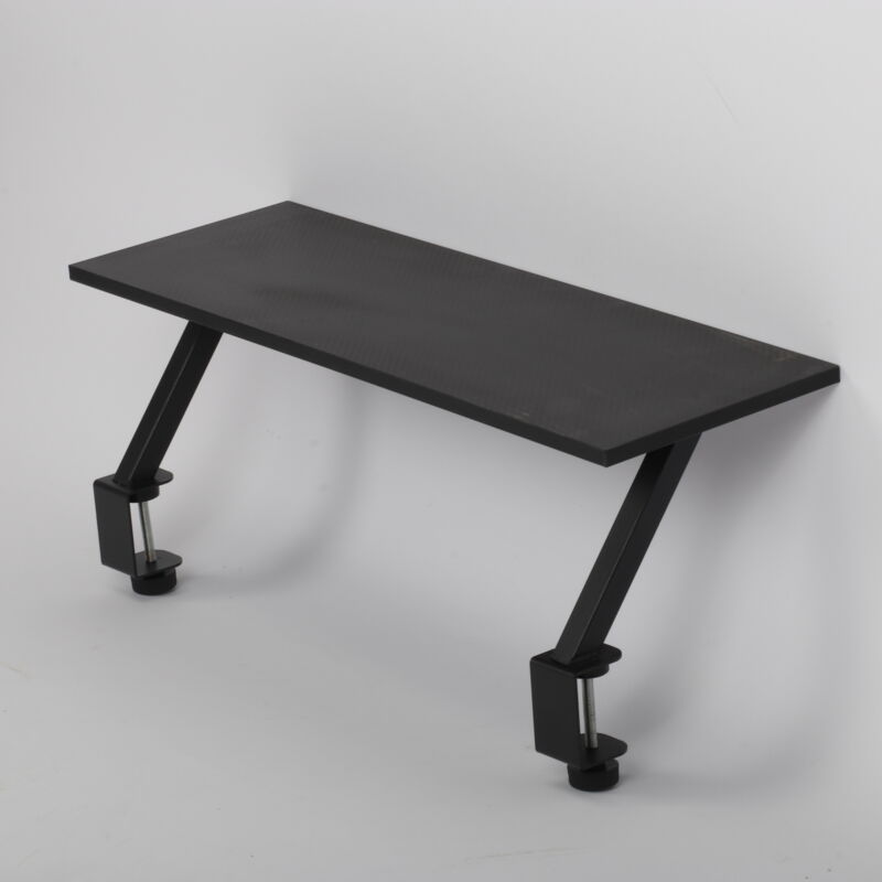 Floating Monitor Riser Desktop Speaker Stand Holder Desk Clamp-on Storage Shelf