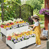 Set of 4 Raised Garden Bed Kits Elevated Flower Vegetable Herb Grow Planter Box