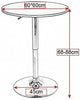 Bar Table Height Adjustable Counter Table 360° Swivel Dining Desk Pub Cafe Bar