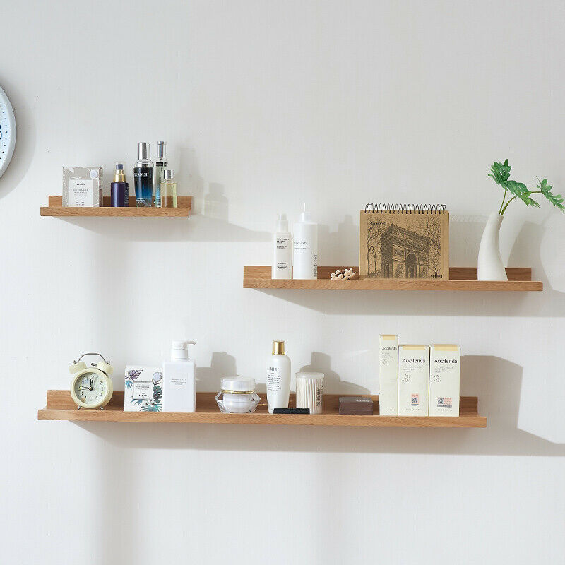 Wooden Floating Shelf Space Saving Floating Wall Shelves Display Shelf Bookshelf