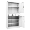 Office Cabinet White 90x40x180 Steel V5U8