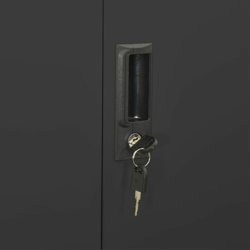 Office Cabinet Anthracite 90x40x180 Steel I3O5