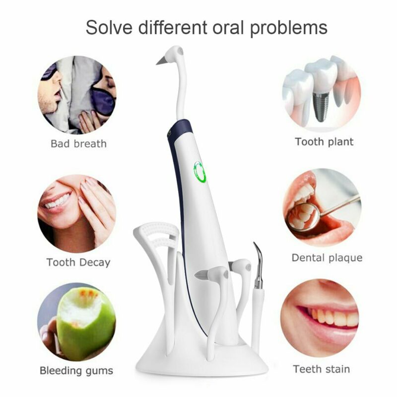 5in1 Tooth Polishing Cleaner Ultrasonic LED Electric Oral Teeth Cleaning Kit