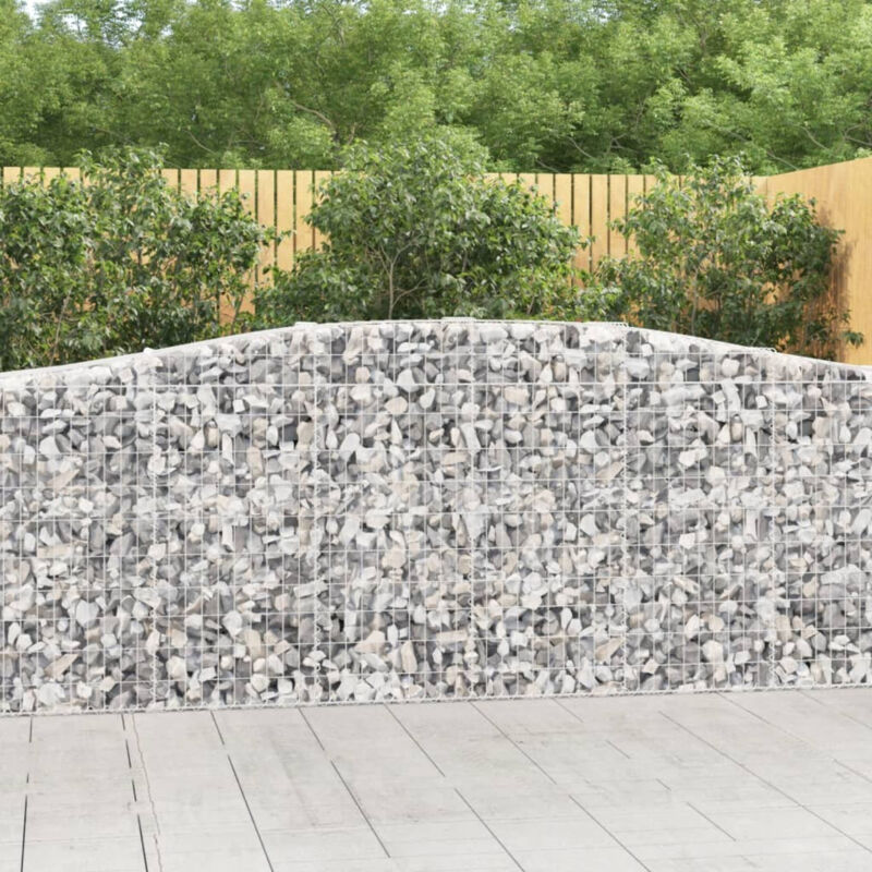 Arched Gabion Baskets 2 pcs 400x50x100/120 Galvanised N8C3
