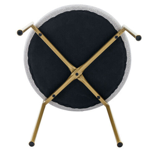 Set of 2 Dining Chairs Upholstered Accent Chairs Kitchen Chairs w/ Metal Legs MR