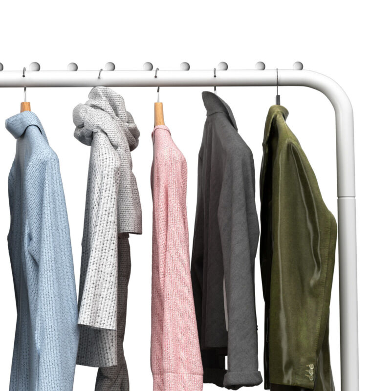 Heavy Duty Clothes Rail Rack Garment Hanging Display Stand Shelves Shoes Storage
