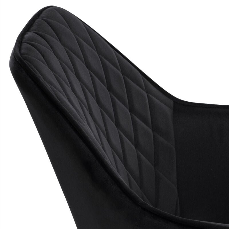 1x Dining Chair Velvet Upholstered Chair Lounge Living Room Kitchen Cafe Home