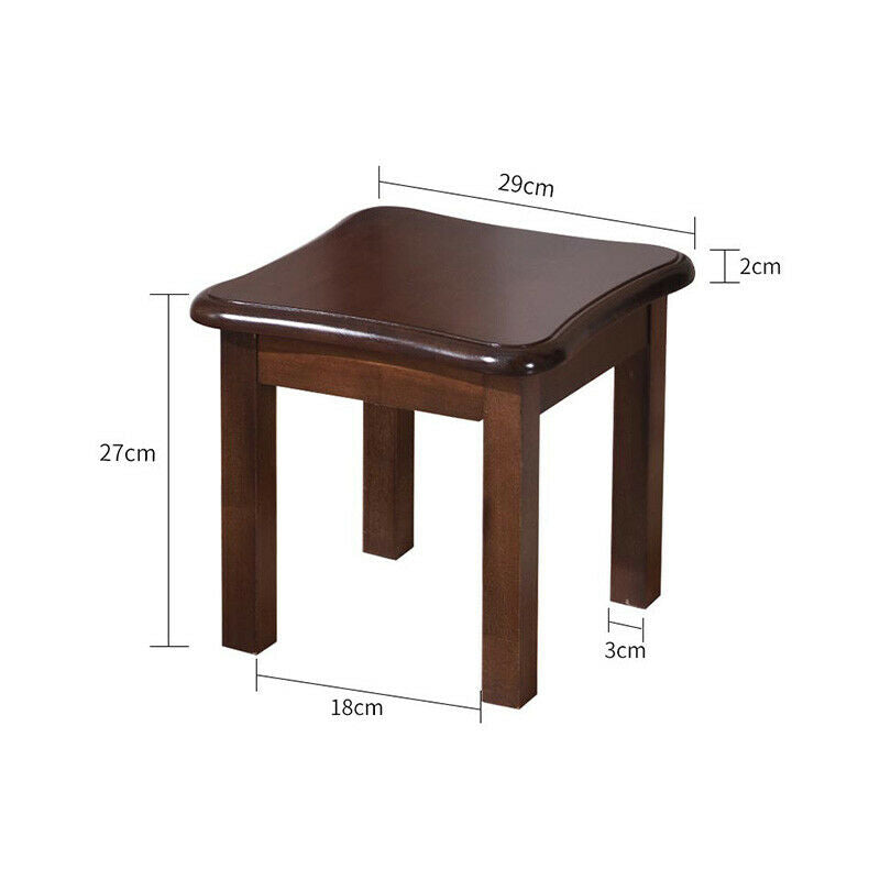 Small Wood Stool Footstool Change Shoe Bench Multi-function Square Mini Stools