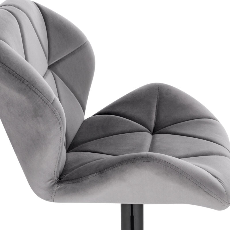 1x Breakfast Bar Stool 360° Swivel Gas Lift Adjustable Height Kitchen Bar Chair