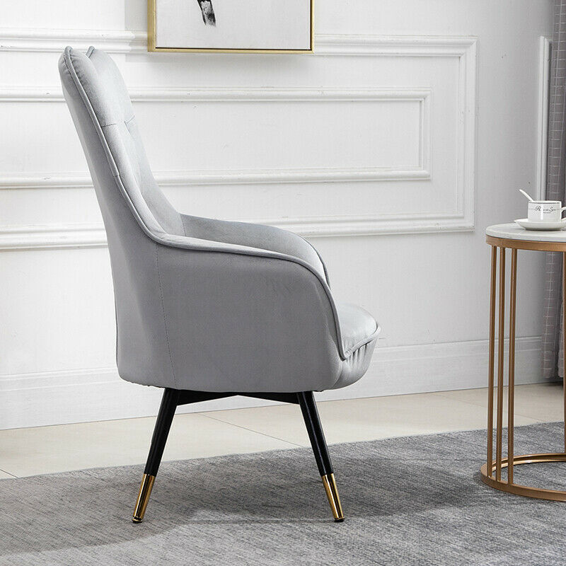 Grey Wing Back Occasional Chair Tub Armchair Living Room Fireside Sofa Lounge BN