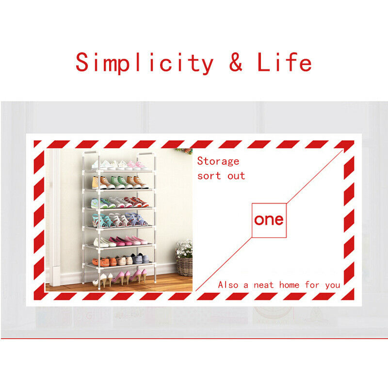 6 Tier Stackable Shoe Storage Rack Stand Shelf Stand Holder Space Saving 18Pairs