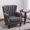 Victorian Retro Accent Armchair Wing High Back Chair Upholstered Lounge Fabric