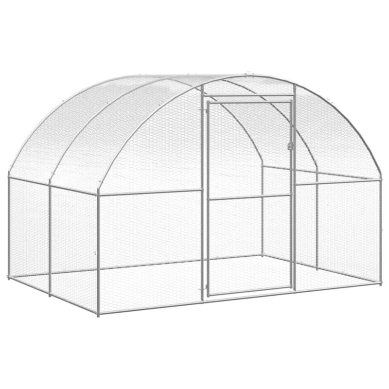 Outdoor Chicken Coop 3x6x2 m Galvanised Steel N7V7