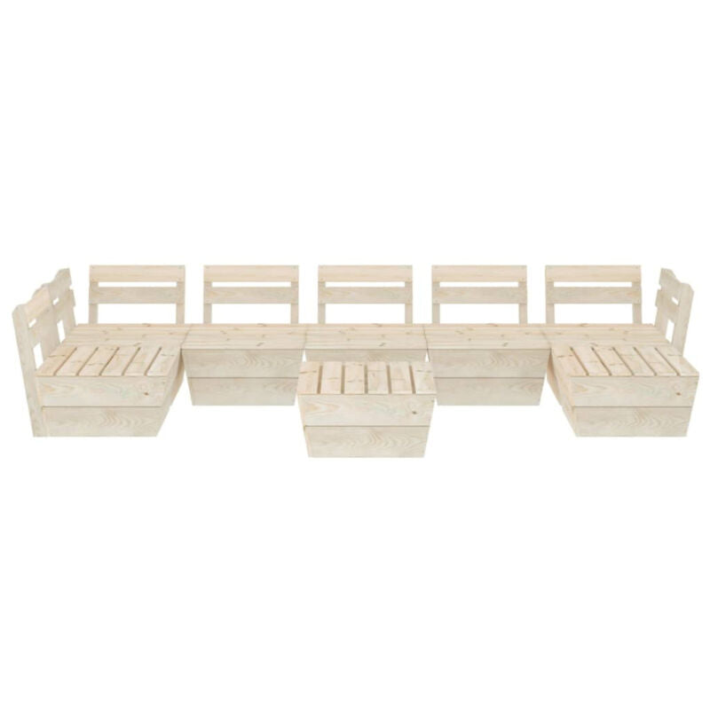8 Piece Garden Pallet Set Impregnated Spruce Wood Y6Z3