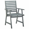 Outdoor Dining Chairs 6 pcs Grey Solid Acacia Wood I5Q7