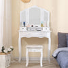 Modern Dressing Table Vanity Table Makeup Desk Dresser Set Home Bedroom Woman BN