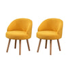 2 Pcs Fabric Velvet Accent Chairs Armchairs Padded Seat Home Office Living Room