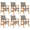Garden Chairs 6 pcs Solid Acacia Wood S5M4