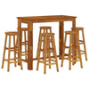 7 Piece Garden Bar Set Solid Wood Acacia Q0N4