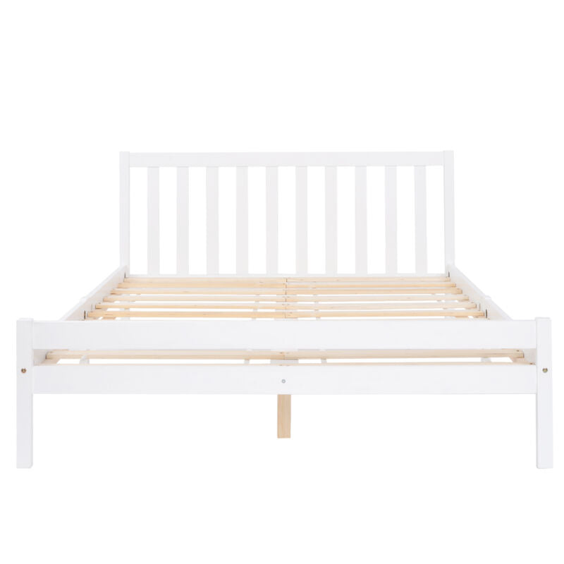 Wooden Bed frame Single Double Bed with Storage Drawers Kids Adults White Grey