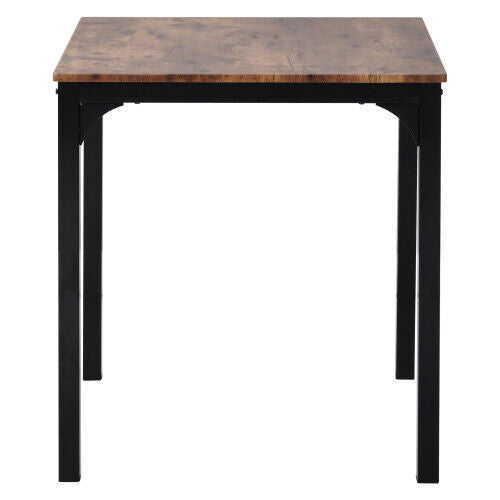 Dining Table and 2 Chairs Wooden Steel Frame Industrial Kitchen Furniture Set MK