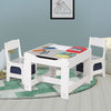 Children Table and 2 Chairs with Storage Box Kids Drawing Play Desk Set Bedroom