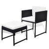 42762 21 Piece Outdoor Dining Set Black Poly Rattan (UK/IE/FI/NO Only) K6P6