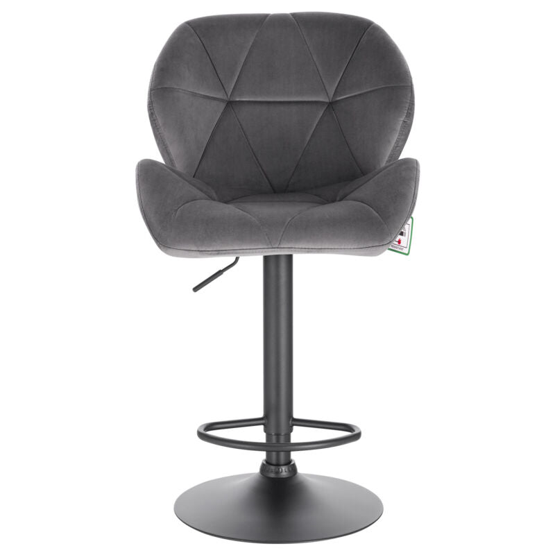 1x Breakfast Bar Stool 360° Swivel Gas Lift Adjustable Height Kitchen Bar Chair