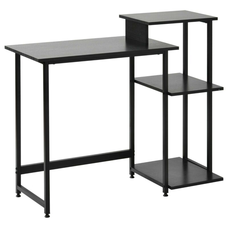 Computer Desk Home Office Study PC Writing Table Workstation Shelf Furniture UK